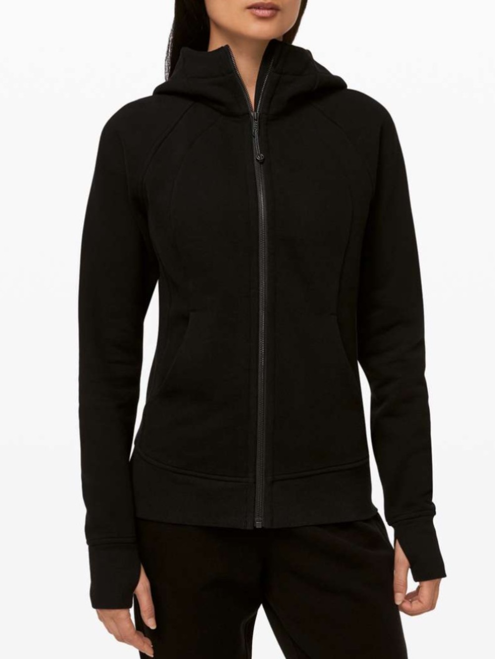 Lululemon Scuba Hoodie Cotton Fleece Black Size 6 Long Sleeve Comfy Long Sleeve - Picture 7 of 13
